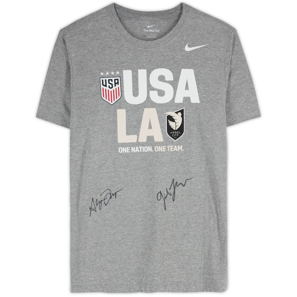 Fanatics - Gisele Thompson & Alyssa Thompson Angel City FC & USWNT Multi-Signed Gray T-Shirt