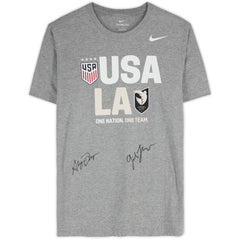 Fanatics - Gisele Thompson & Alyssa Thompson Angel City FC & USWNT Multi-Signed Gray T-Shirt