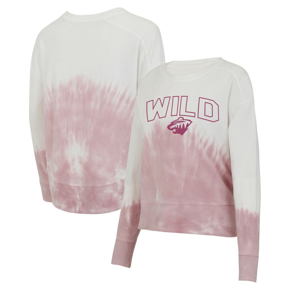 Minnesota Wild Concepts Sport Women's Orchard Tie-Dye Long Sleeve Top - Pink/White | NHL online