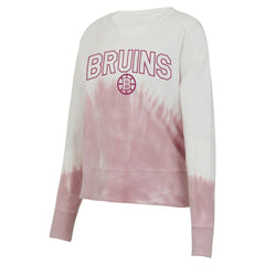 Boston Bruins Concepts Sport Women's Orchard Tie-Dye Long Sleeve Top - Pink/White | NHL discount