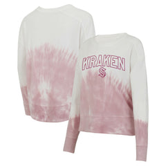 Seattle Kraken Concepts Sport Women's Orchard Tie-Dye Long Sleeve Top - Pink/White | NHL online