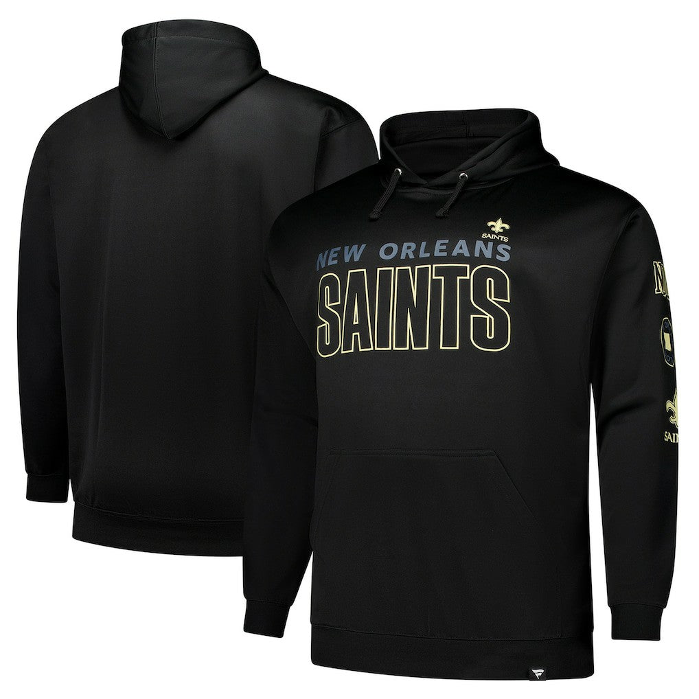 New Orleans Saints Big & Tall Fleece Pullover Hoodie - Black - Fanatics