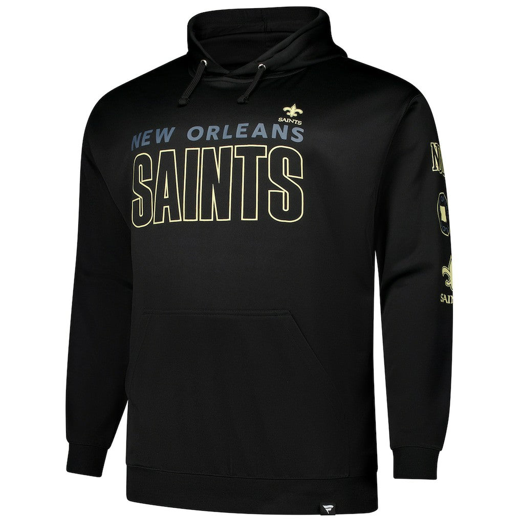 New Orleans Saints Big & Tall Fleece Pullover Hoodie - Black - Fanatics