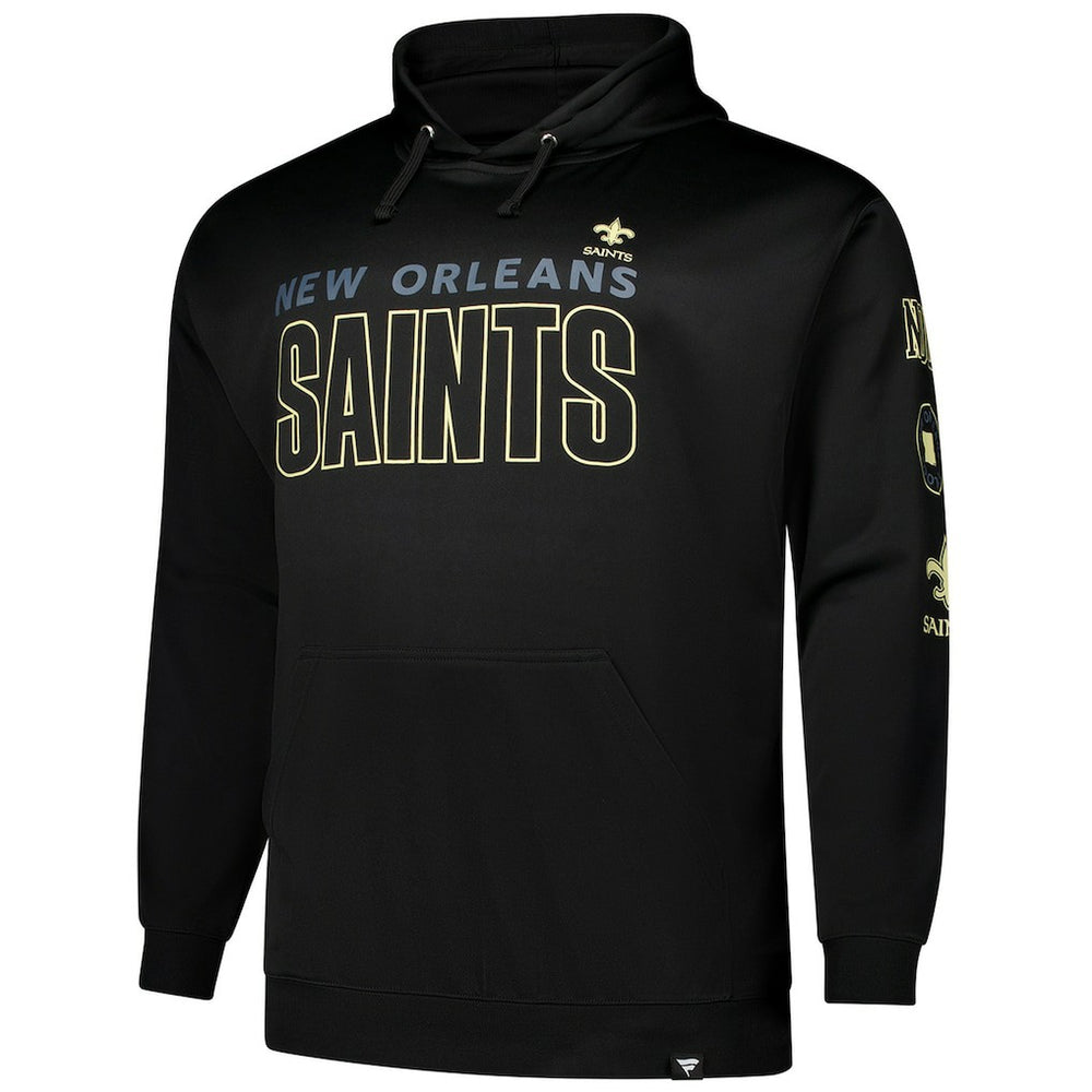 New Orleans Saints Big & Tall Fleece Pullover Hoodie - Black - Fanatics