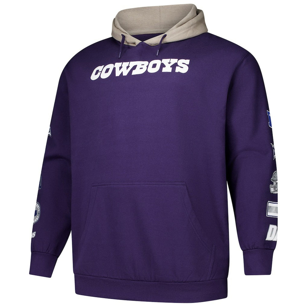 Dallas Cowboys Big & Tall Patched Out Pullover Hoodie - Purple - Fanatics