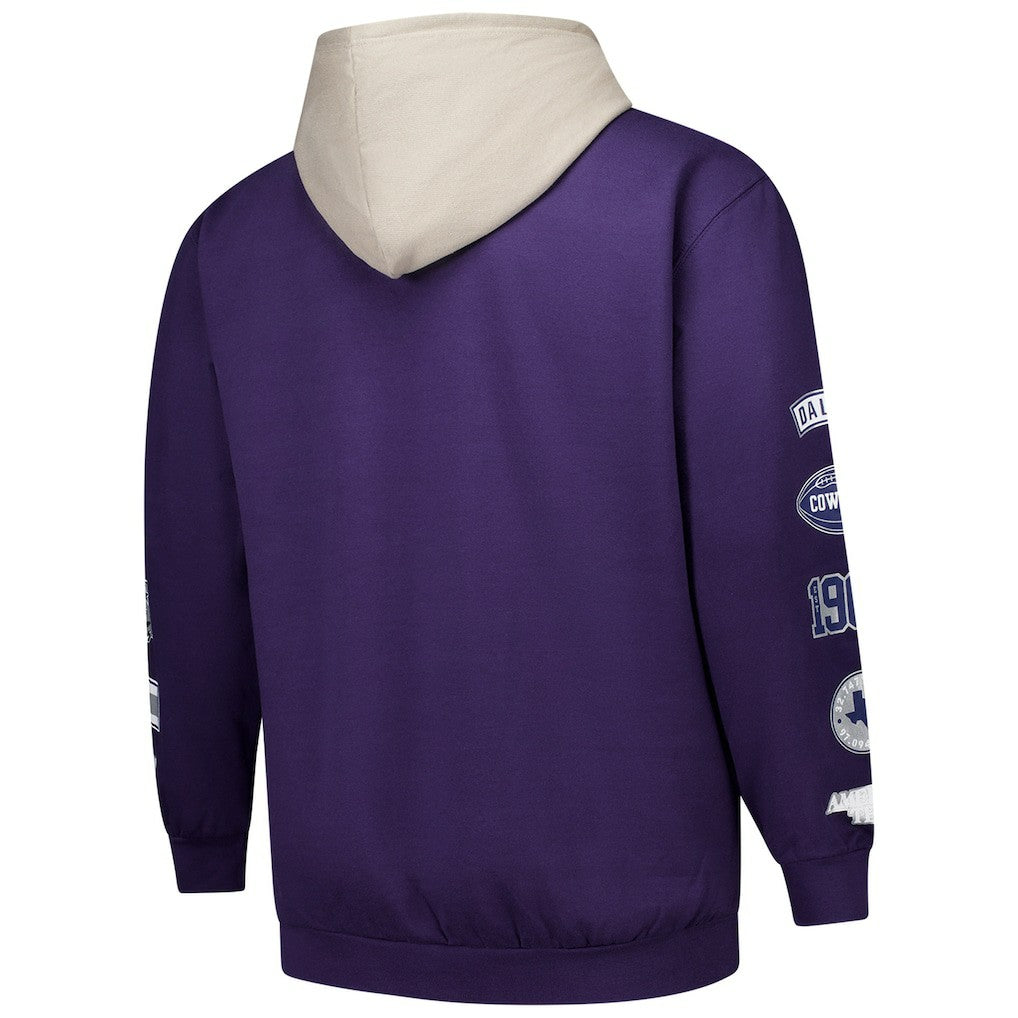Dallas Cowboys Big & Tall Patched Out Pullover Hoodie - Purple - Fanatics