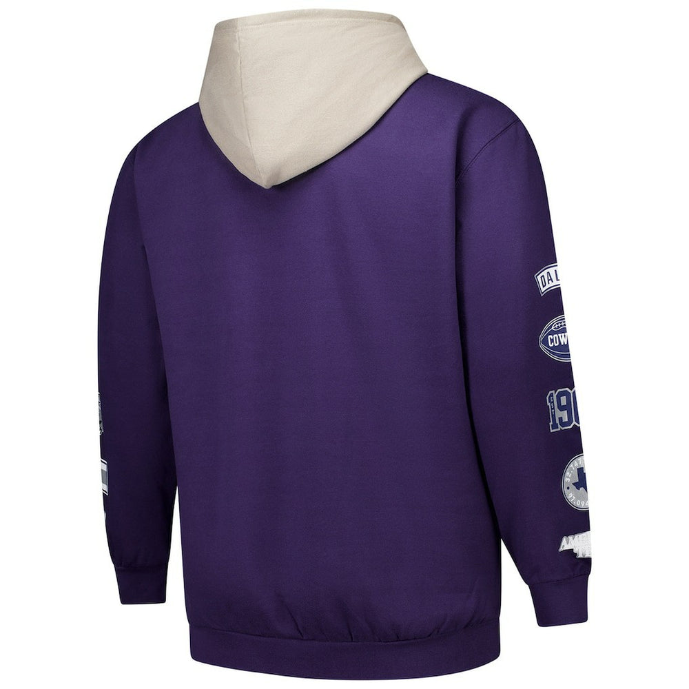 Dallas Cowboys Big & Tall Patched Out Pullover Hoodie - Purple - Fanatics