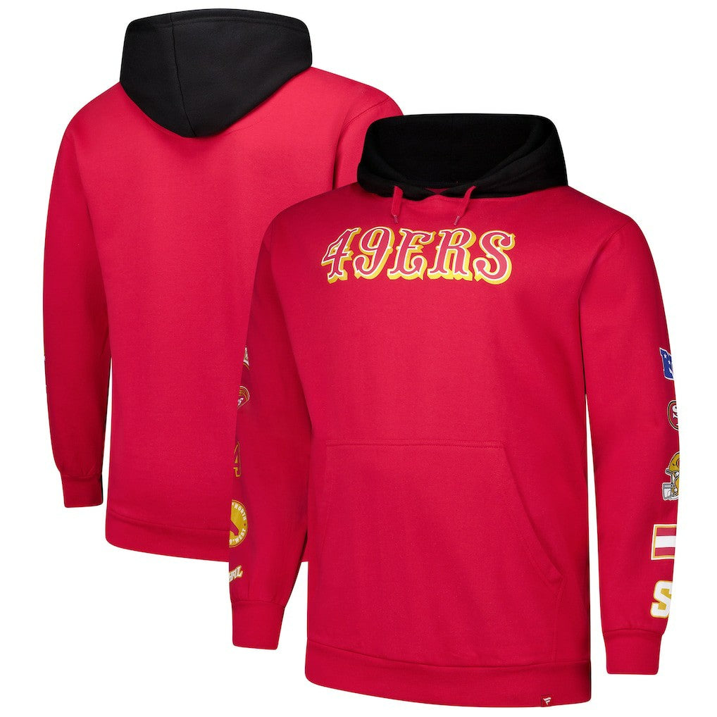 San Francisco 49ers Big & Tall Patched Out Pullover Hoodie - Scarlet - Fanatics