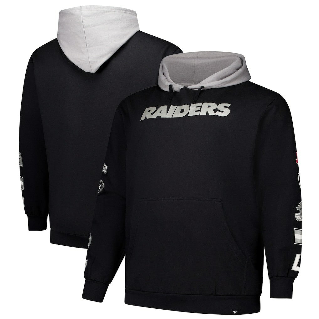 Las Vegas Raiders Big & Tall Patched Out Pullover Hoodie - Black - Fanatics