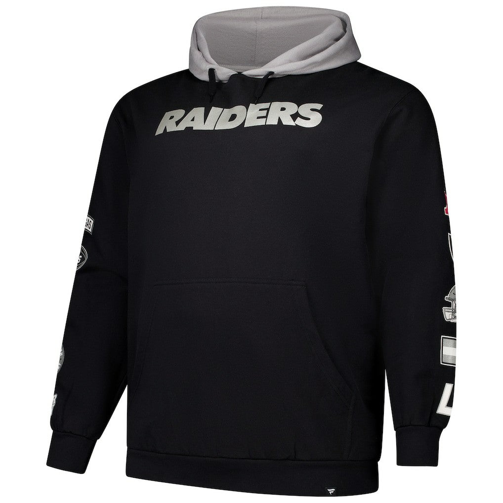 Las Vegas Raiders Big & Tall Patched Out Pullover Hoodie - Black - Fanatics