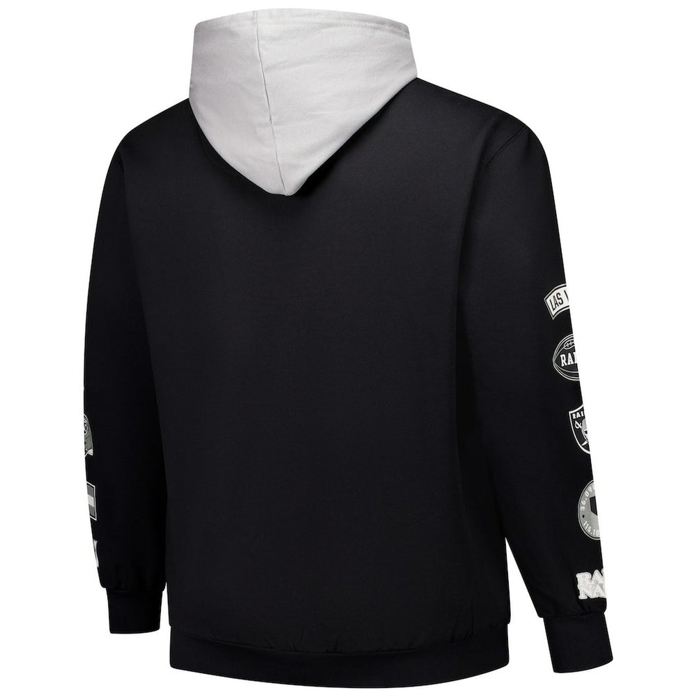 Las Vegas Raiders Big & Tall Patched Out Pullover Hoodie - Black - Fanatics