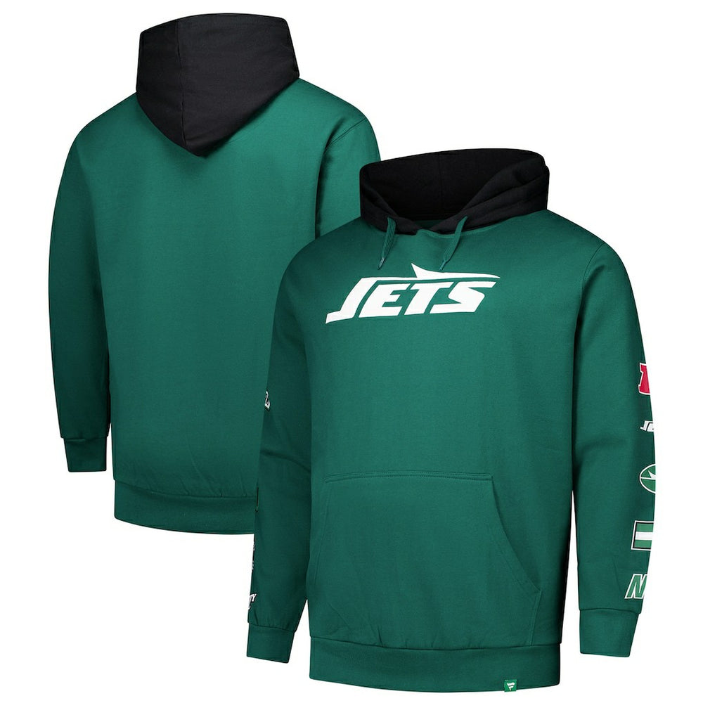New York Jets Big & Tall Patched Out Pullover Hoodie - Green - Fanatics