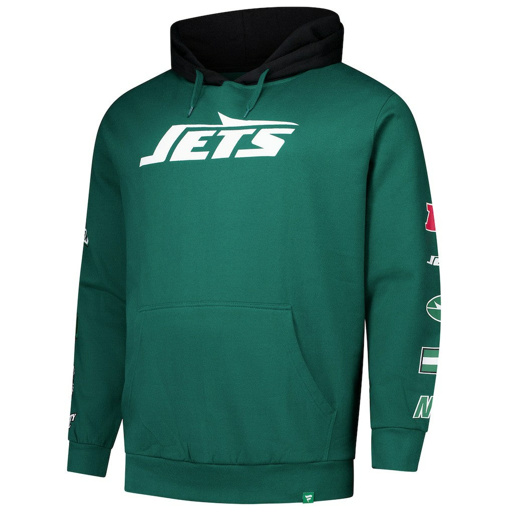 New York Jets Big & Tall Patched Out Pullover Hoodie - Green - Fanatics