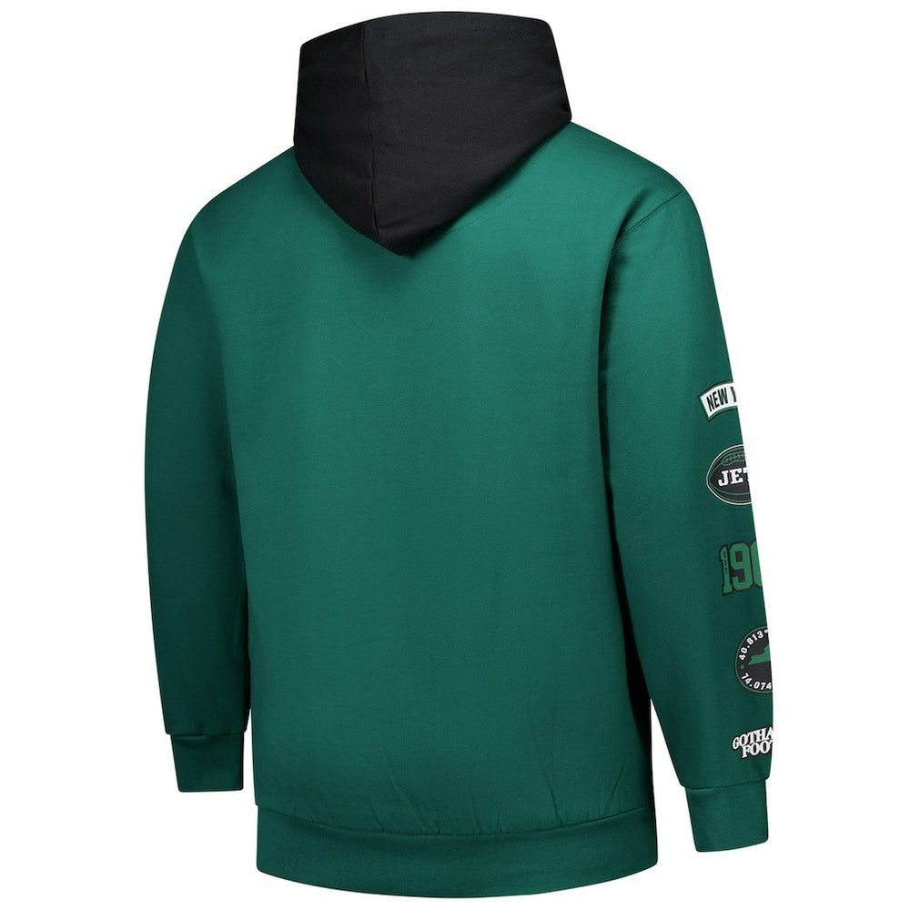 New York Jets Big & Tall Patched Out Pullover Hoodie - Green - Fanatics