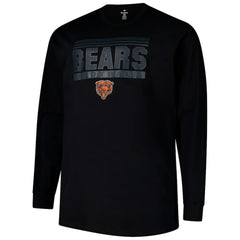 Chicago Bears Profile Big & Tall Pop Long Sleeve T-Shirt - Black - NFL