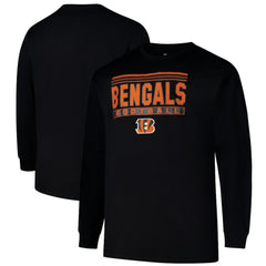 Cincinnati Bengals Profile Big & Tall Pop Long Sleeve T-Shirt - Black - NFL