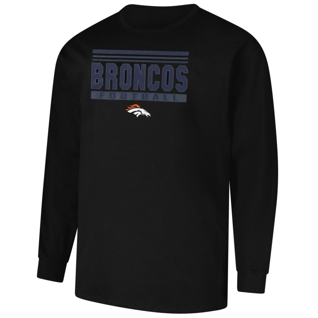 Denver Broncos Profile Big & Tall Pop Long Sleeve T-Shirt - Black - NFL