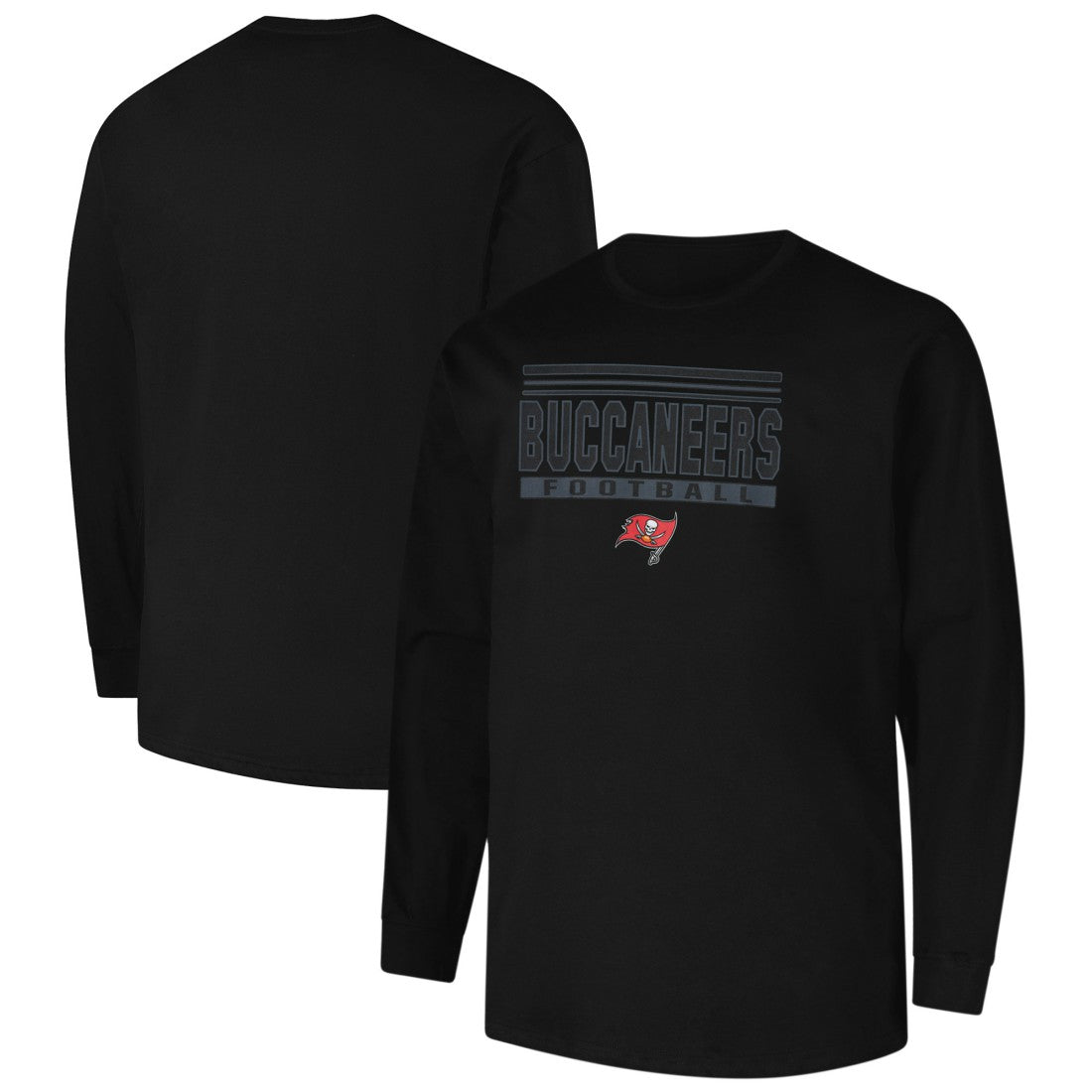 Tampa Bay Buccaneers Profile Big & Tall Pop Long Sleeve T-Shirt - Black - NFL