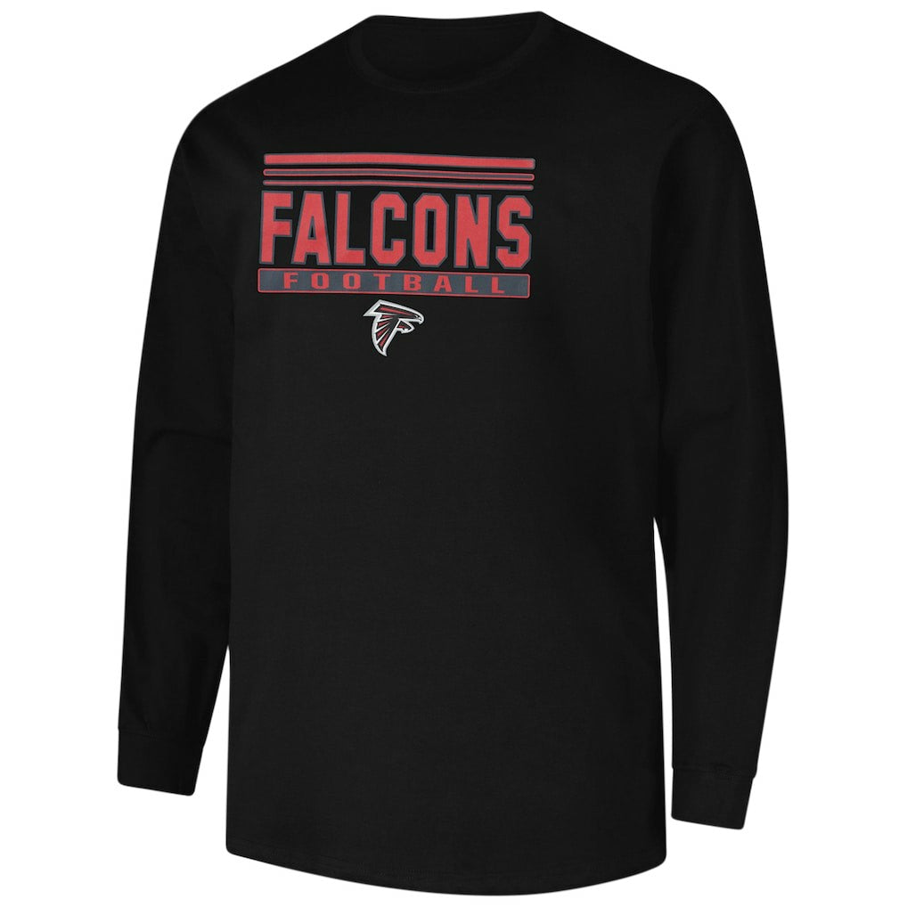 Atlanta Falcons Profile Big & Tall Pop Long Sleeve T-Shirt - Black - NFL