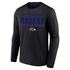 Baltimore Ravens Profile Big & Tall Pop Long Sleeve T-Shirt - Black - NFL