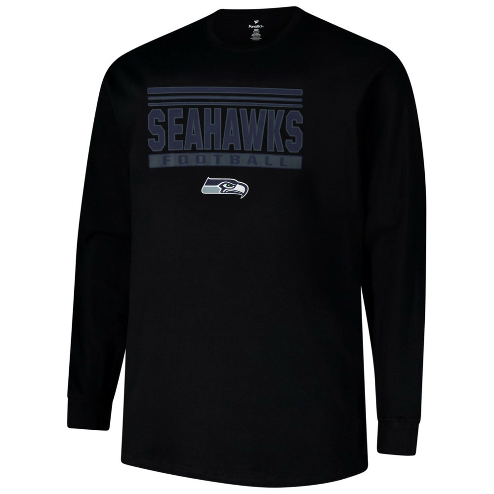 Seattle Seahawks Profile Big & Tall Pop Long Sleeve T-Shirt - Black - NFL