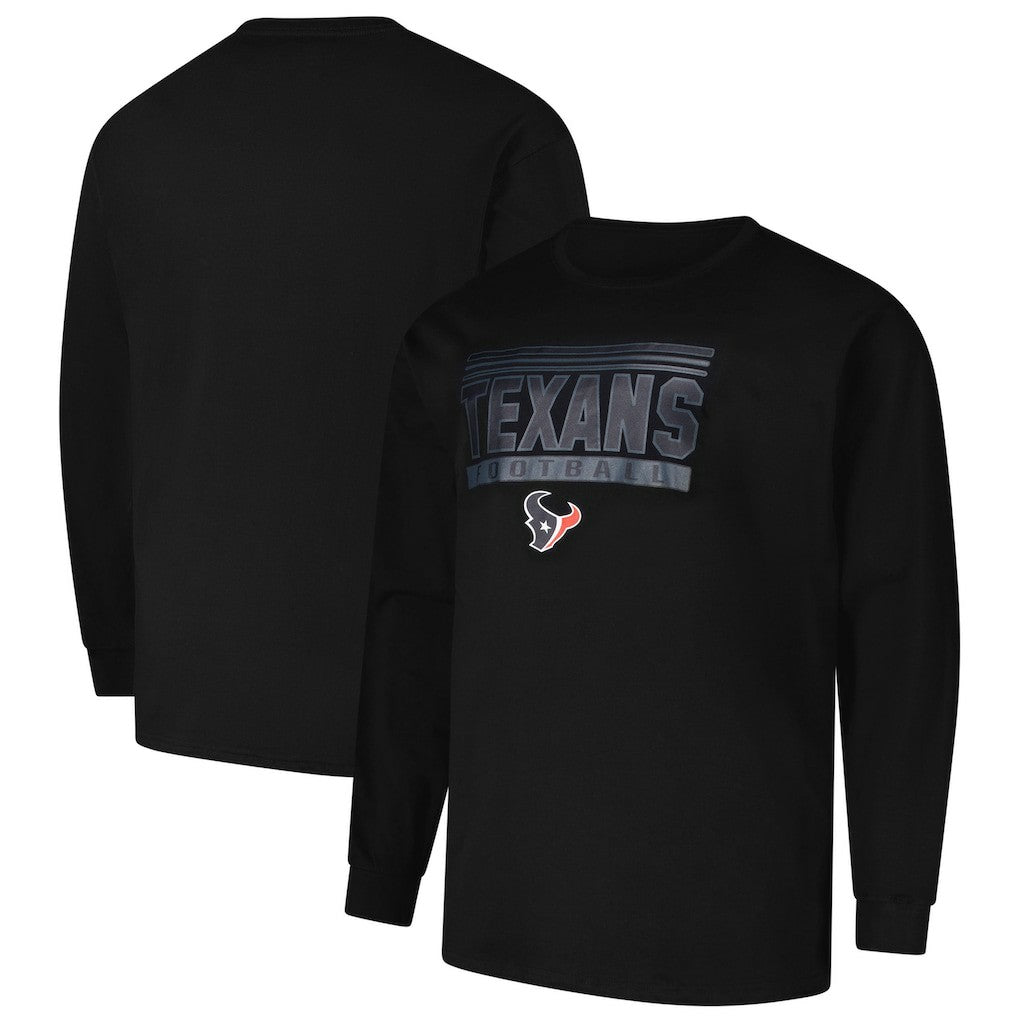 Houston Texans Profile Big & Tall Pop Long Sleeve T-Shirt - Black - NFL