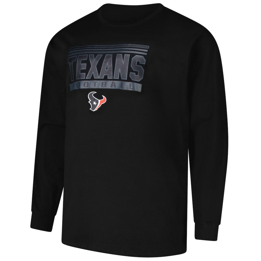 Houston Texans Profile Big & Tall Pop Long Sleeve T-Shirt - Black - NFL