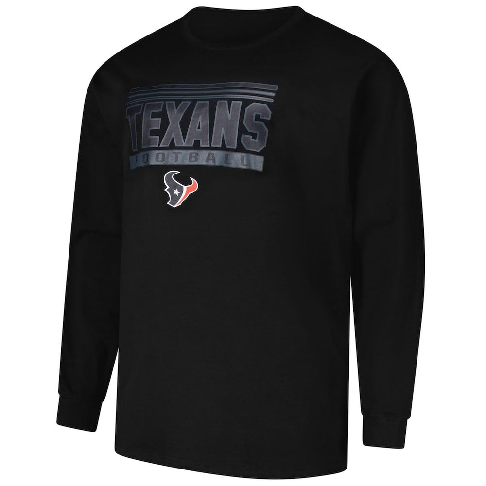 Houston Texans Profile Big & Tall Pop Long Sleeve T-Shirt - Black - NFL