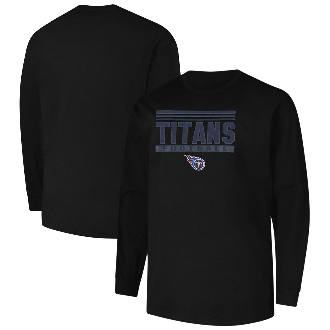 Tennessee Titans Profile Big & Tall Pop Long Sleeve T-Shirt - Black - NFL