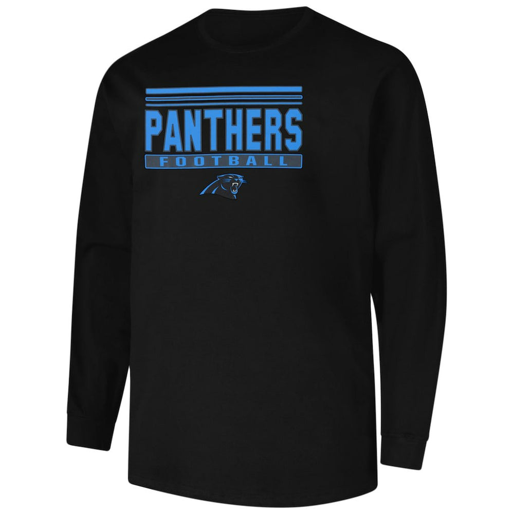 Carolina Panthers Profile Big & Tall Pop Long Sleeve T-Shirt - Black - NFL