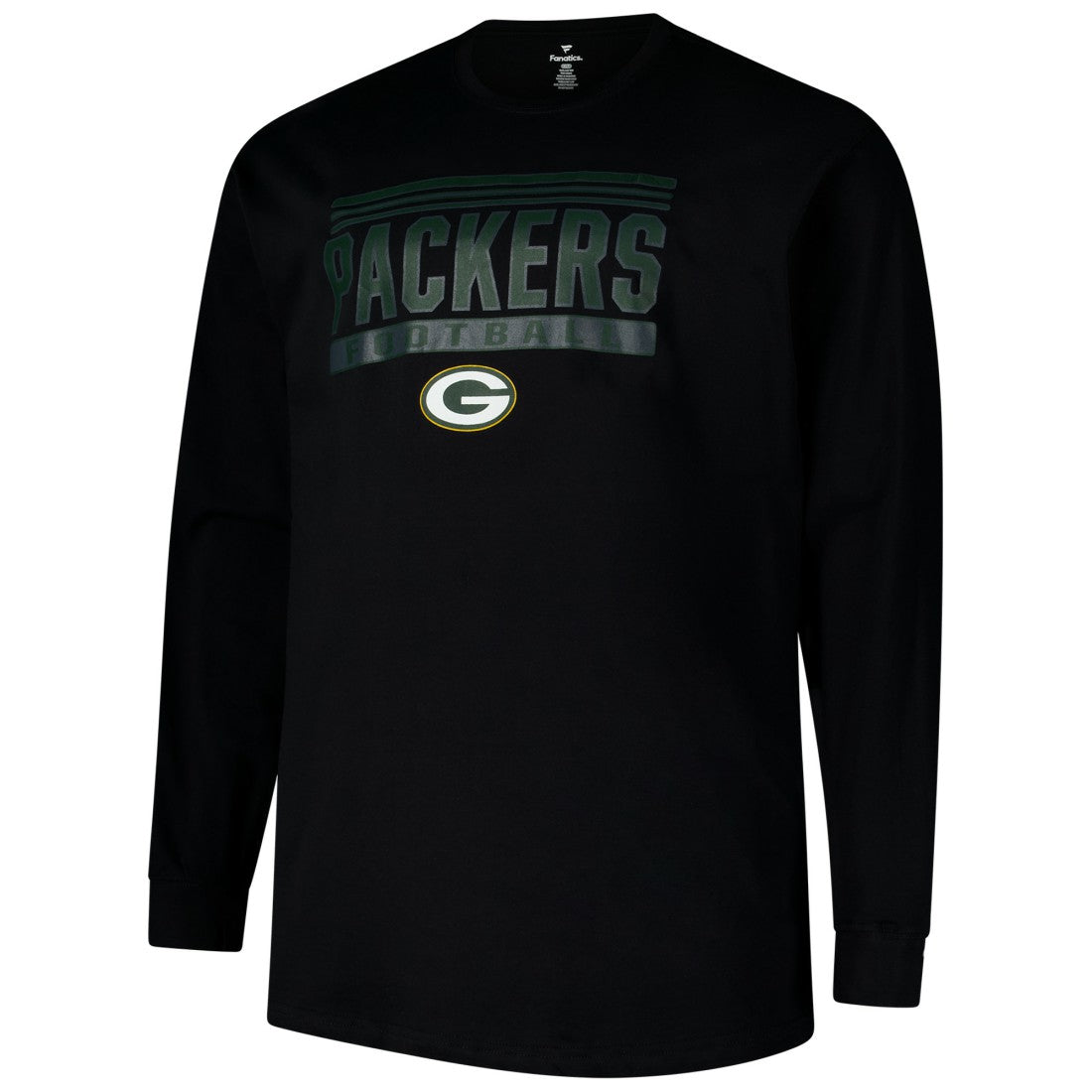 Green Bay Packers Profile Big & Tall Pop Long Sleeve T-Shirt - Black - NFL