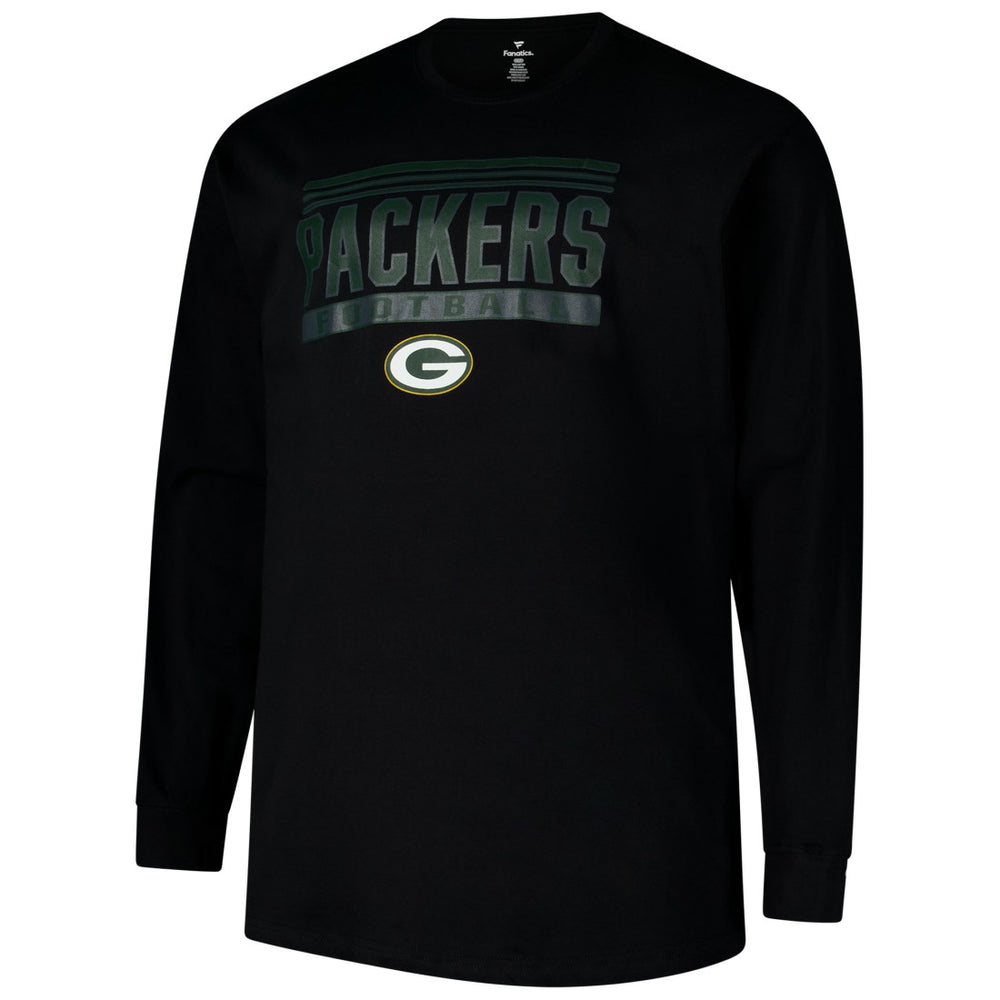 Green Bay Packers Profile Big & Tall Pop Long Sleeve T-Shirt - Black - NFL