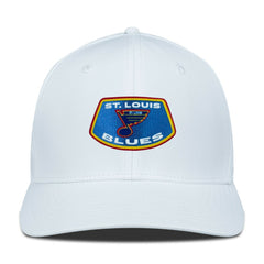 St. Louis Blues Levelwear Retro Skylight Rise Flex Hat - White | NHL Lifestyle