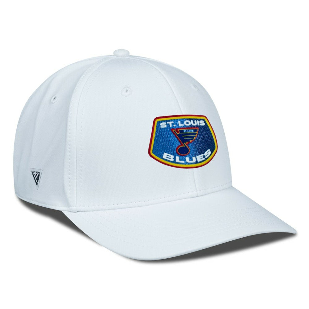 St. Louis Blues Levelwear Retro Skylight Rise Flex Hat - White | NHL Lifestyle