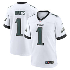 Jalen Hurts Philadelphia Eagles White Game Jersey - White - Nike