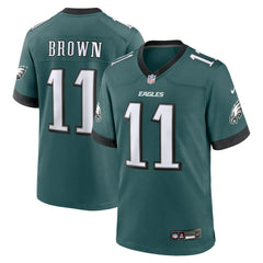 A.J. Brown Philadelphia Eagles Team Game Jersey - Midnight Green - Nike
