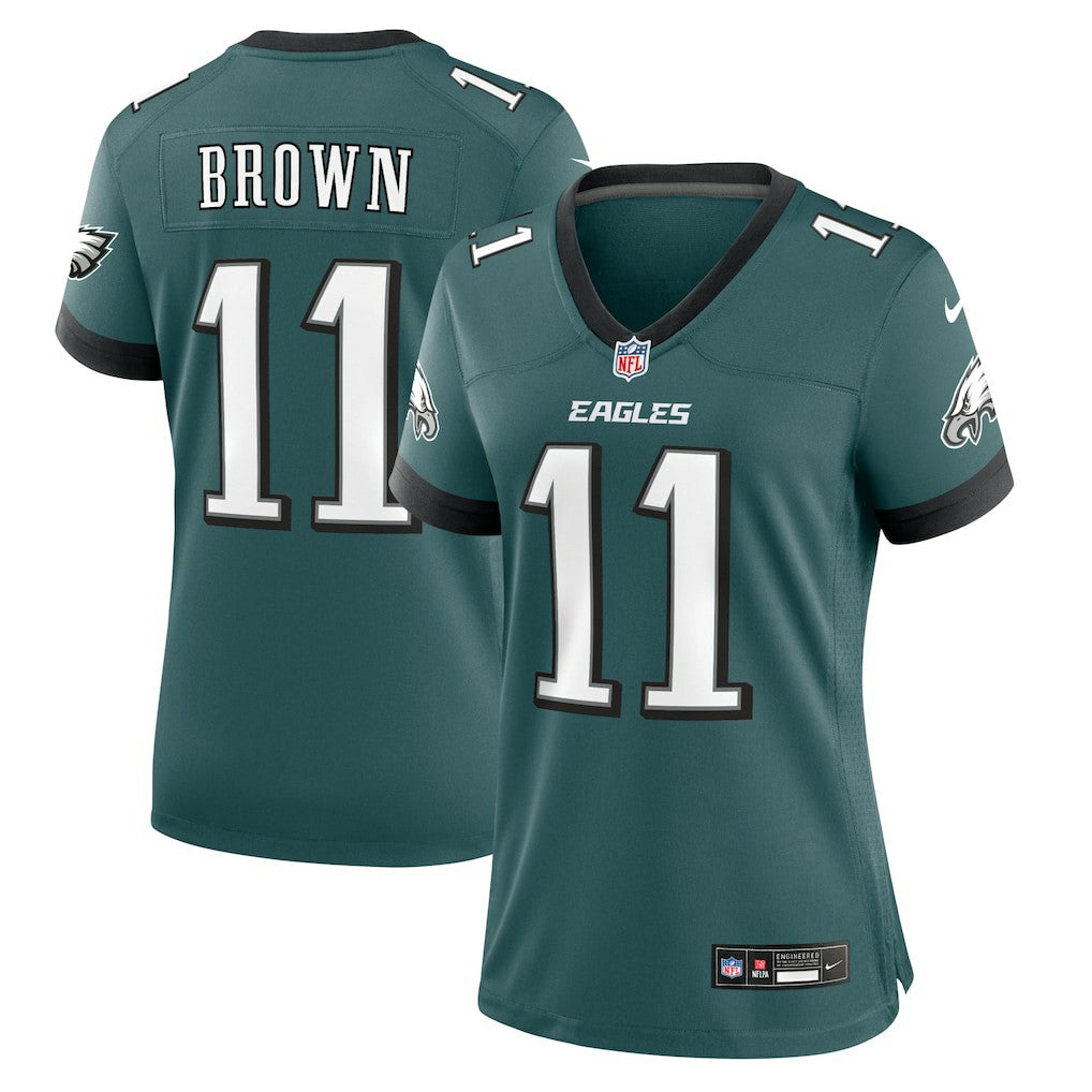 A.J. Brown Philadelphia Eagles Women's Team Game Jersey - Midnight Green - Nike