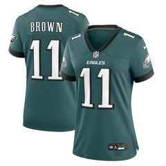 A.J. Brown Philadelphia Eagles Women's Team Game Jersey - Midnight Green - Nike
