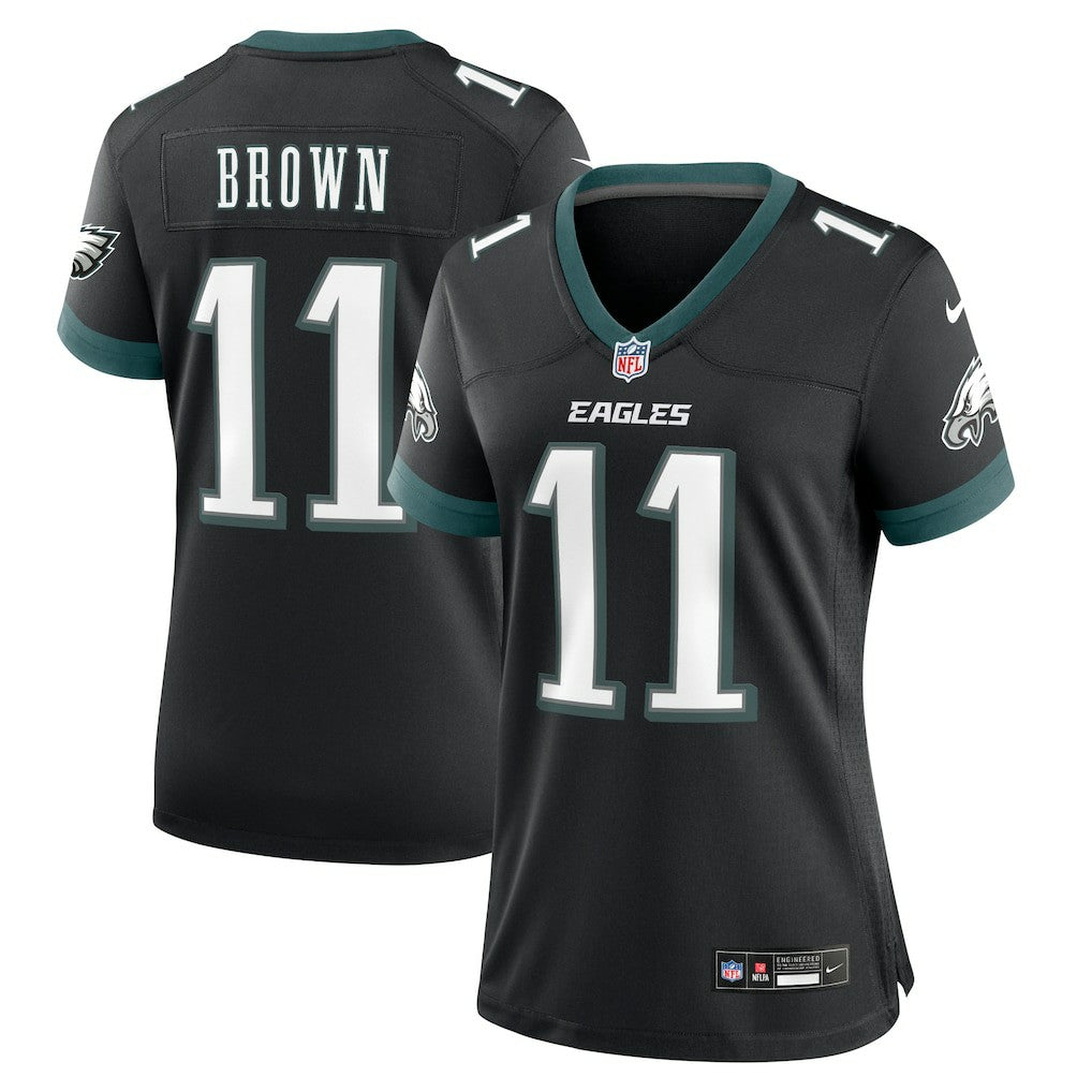 A.J. Brown Philadelphia Eagles Women's Alternate Game Jersey - Black - Nike