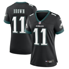 A.J. Brown Philadelphia Eagles Women's Alternate Game Jersey - Black - Nike