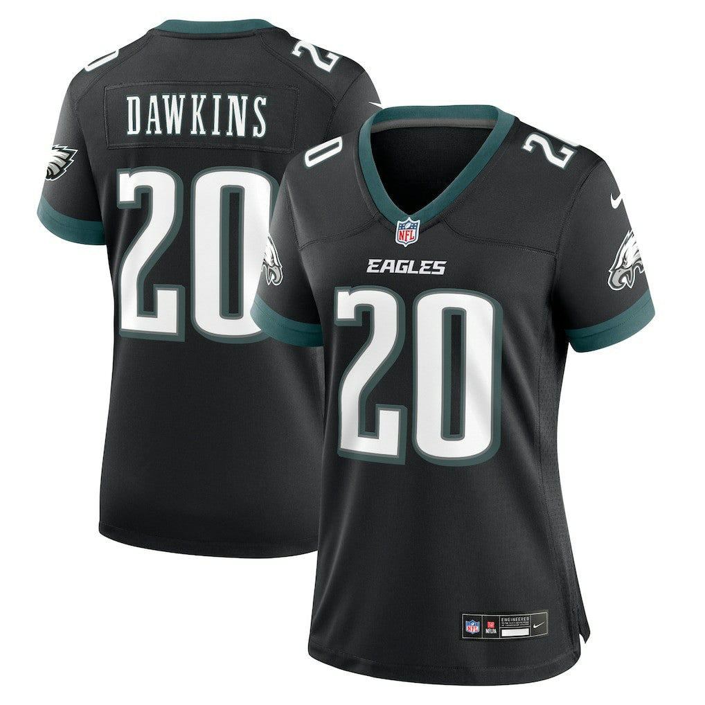 Brian Dawkins Philadelphia Eagles Women's Alternate Game Jersey - Black - Nike