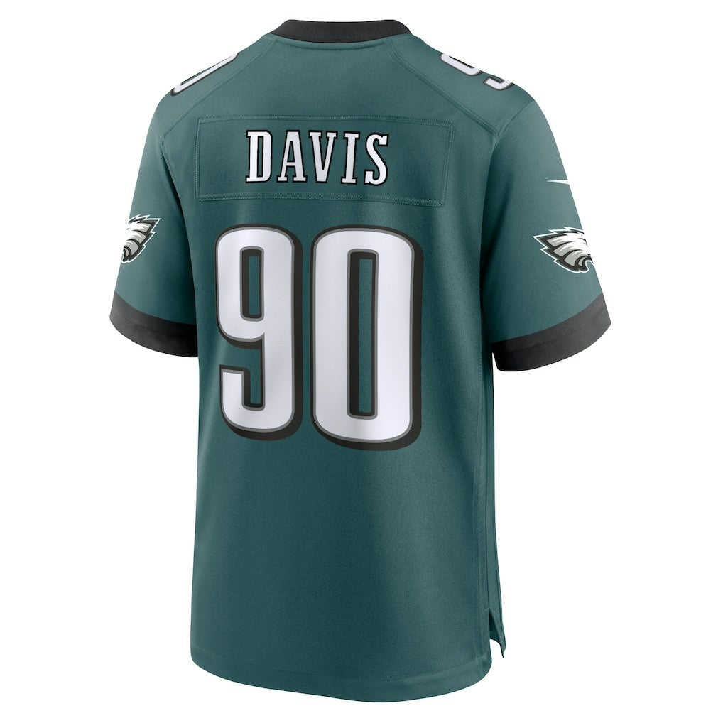 Jordan Davis Philadelphia Eagles Team Game Jersey - Midnight Green - Nike