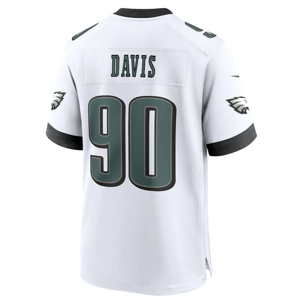 Jordan Davis Philadelphia Eagles White Game Jersey - White - Nike
