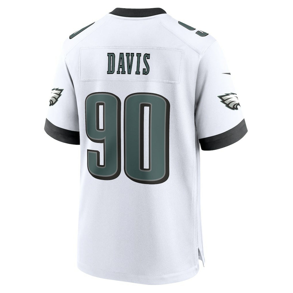 Jordan Davis Philadelphia Eagles White Game Jersey - White - Nike