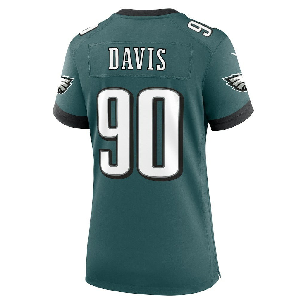 Jordan Davis Philadelphia Eagles Women's Team Game Jersey - Midnight Green - Nike
