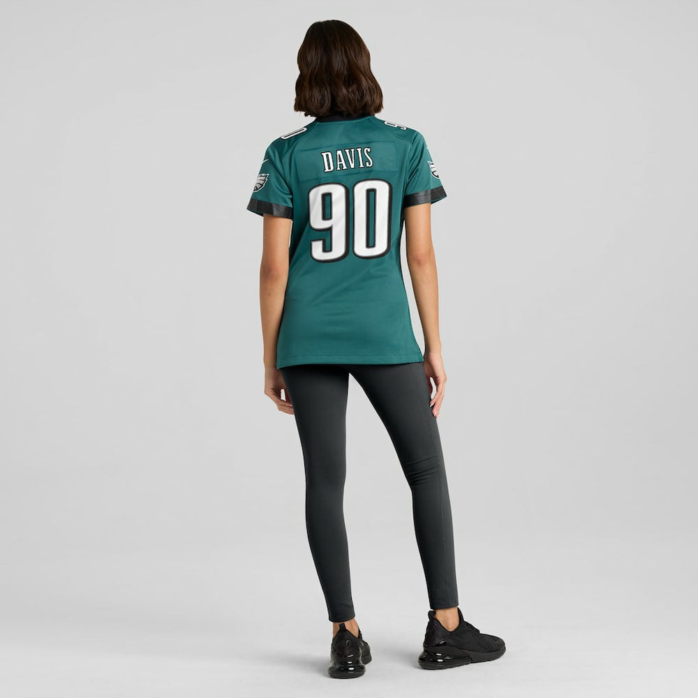 Jordan Davis Philadelphia Eagles Women's Team Game Jersey - Midnight Green - Nike