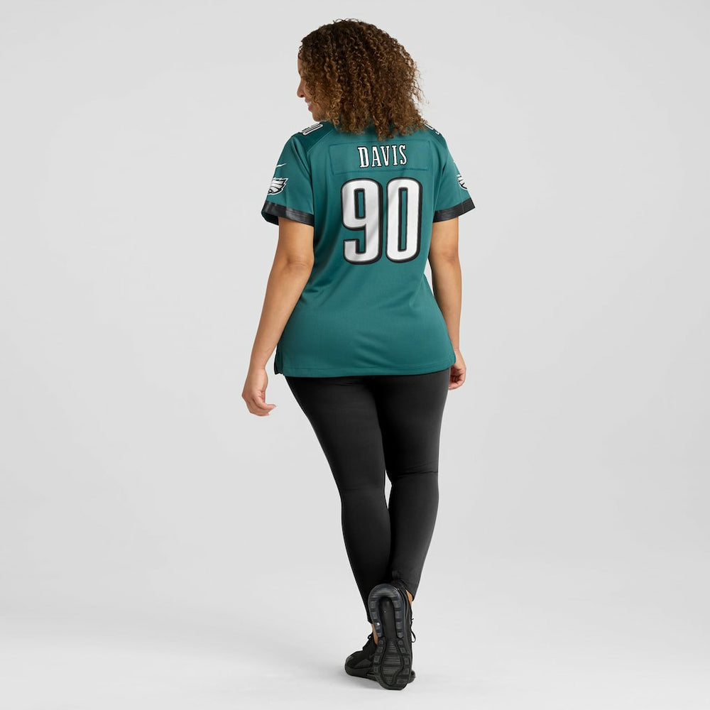 Jordan Davis Philadelphia Eagles Women's Team Game Jersey - Midnight Green - Nike