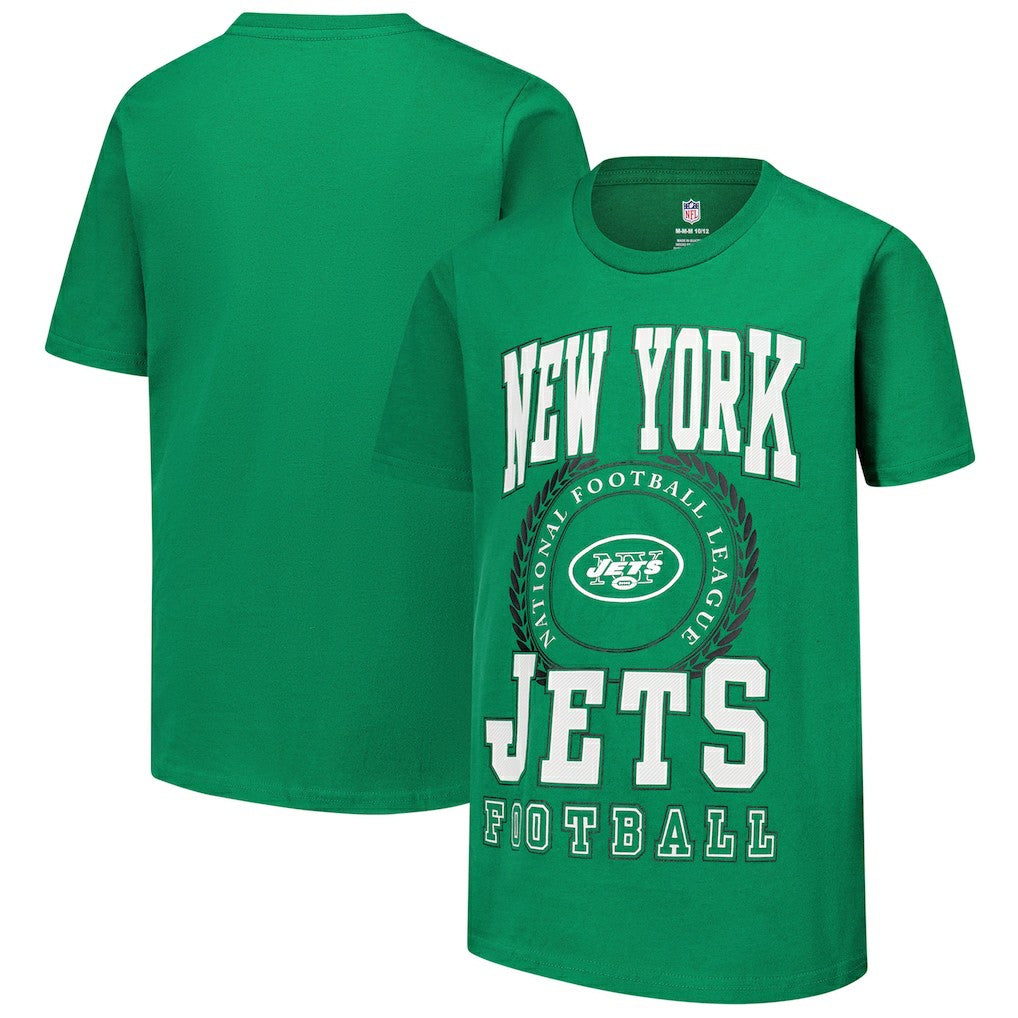 New York Jets Youth Stitched Up Retro Logo T-Shirt - Green - NFL