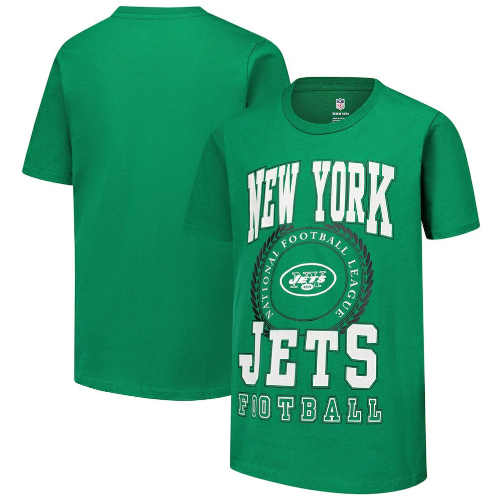 New York Jets Youth Stitched Up Retro Logo T-Shirt - Green - NFL