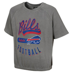 Buffalo Bills Women's Mineral Wash Short Sleeve Top - Gray - NFL